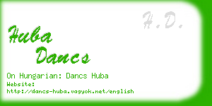 huba dancs business card